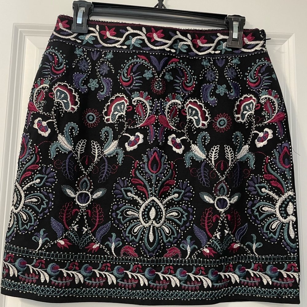 Black beaded and embroidered mini skirt from Francesca’s